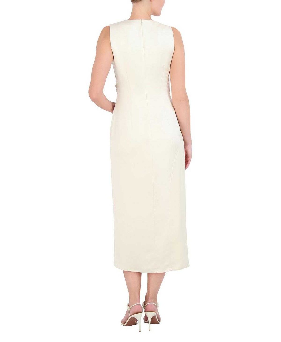 BCBG MAX AZRIA Drapeed Midi Dress With Opening Cocktail