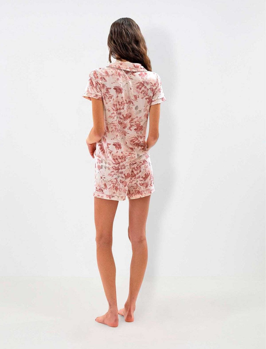 BCBG MAX AZRIA Floral Print Cut Pajama Set Pajamas