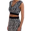 BCBG MAX AZRIA Punto Cocodrilo Crop Top Tops