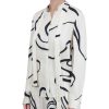 BCBG MAX AZRIA Lazada Satina T-Shirt Blouse With Abstract Print Tops