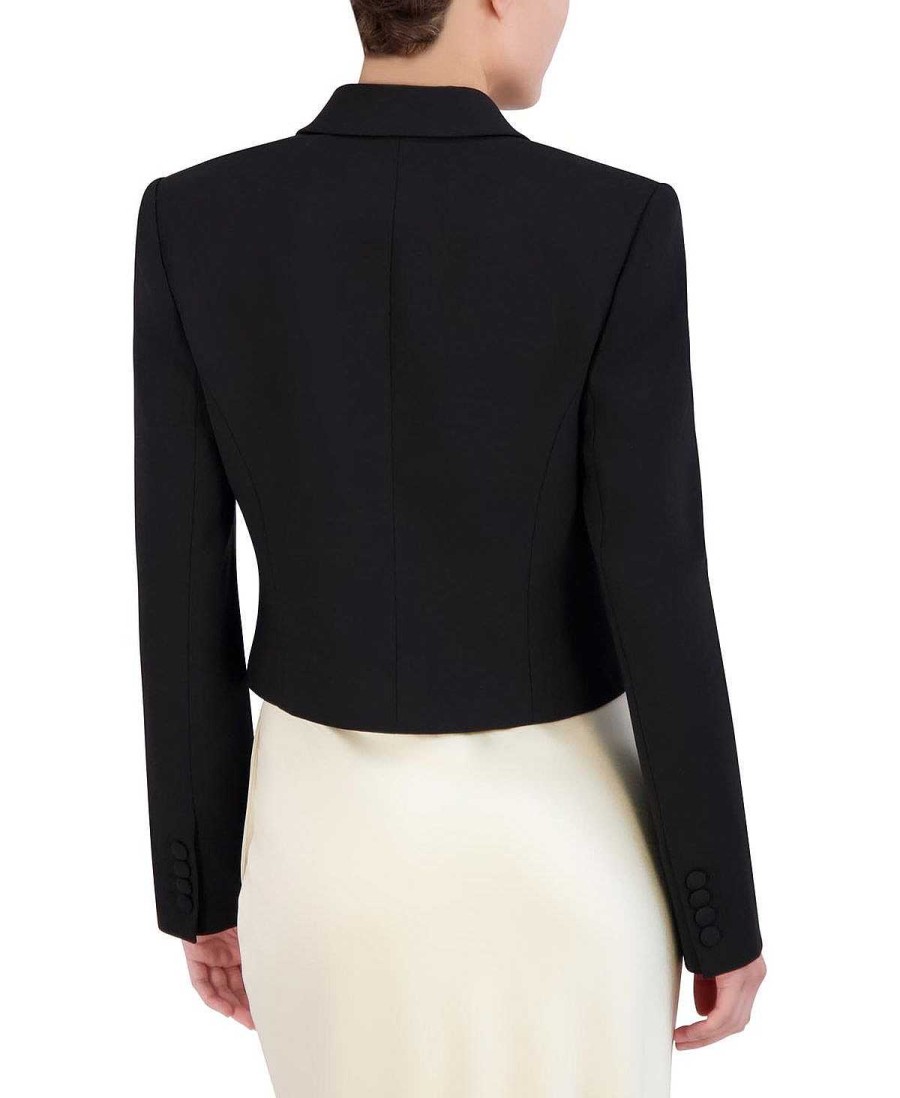 BCBG MAX AZRIA Crop Blazer With Solapa Outerwear