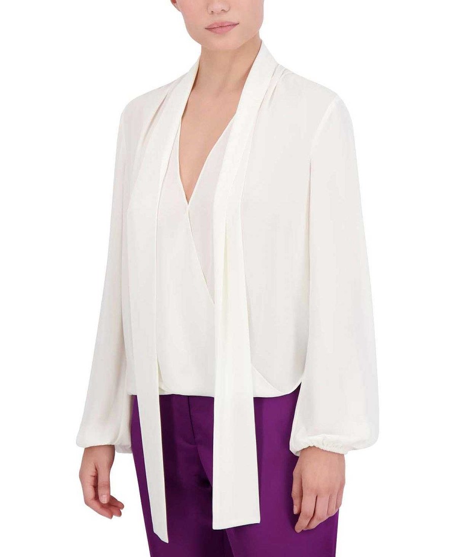 BCBG MAX AZRIA Lazada Satina Blouse With Wide Sleeves Tops