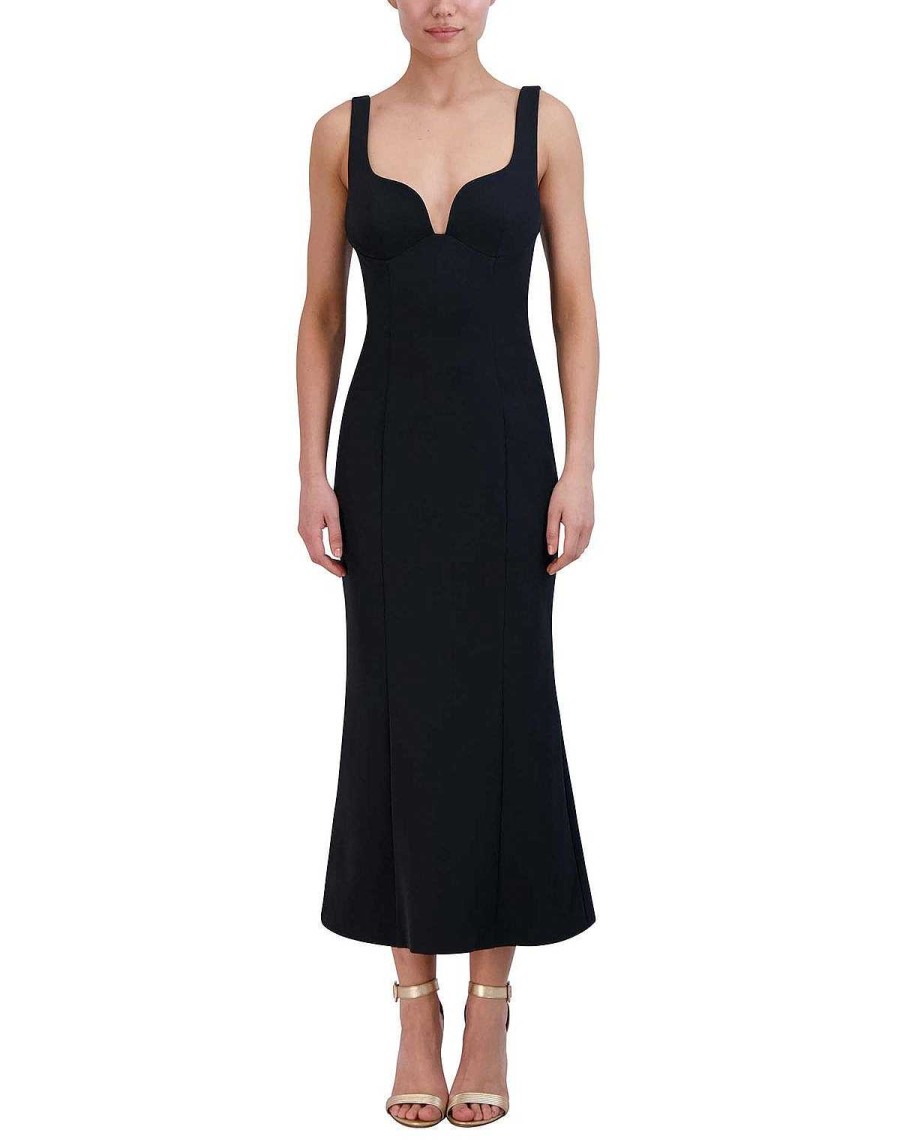 BCBG MAX AZRIA Imperio Corazon Cut Midi Dress Night