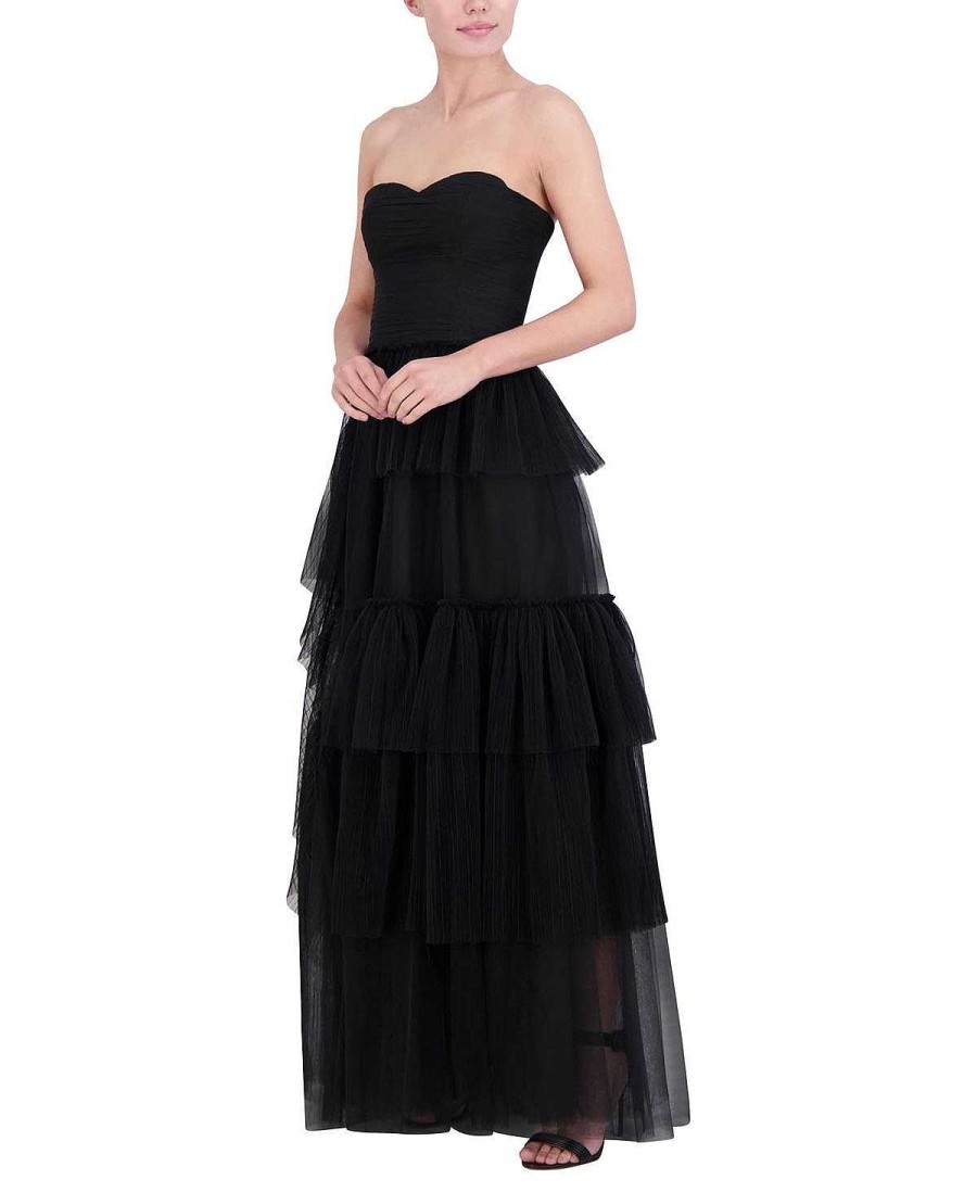 BCBG MAX AZRIA Wide Evening Tul Dress Scaled Night