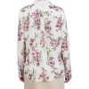 BCBG MAX AZRIA Floral Wide Sleeve T-Shirt Blouse Tops