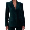 BCBG MAX AZRIA Solapa Ancha Terciopelo Blazer Outerwear