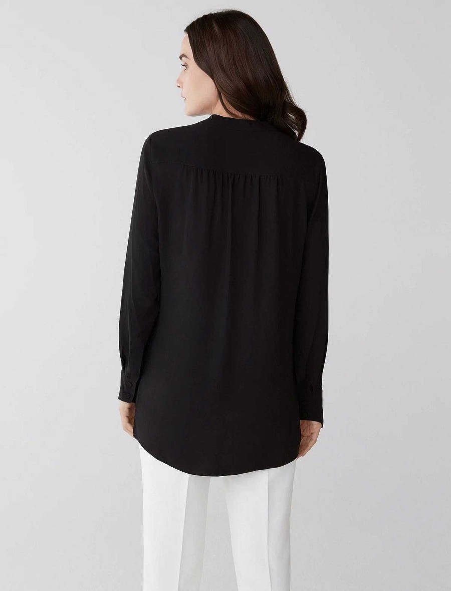 BCBG MAX AZRIA Jaklyn High And Low Draped Blouse Tops