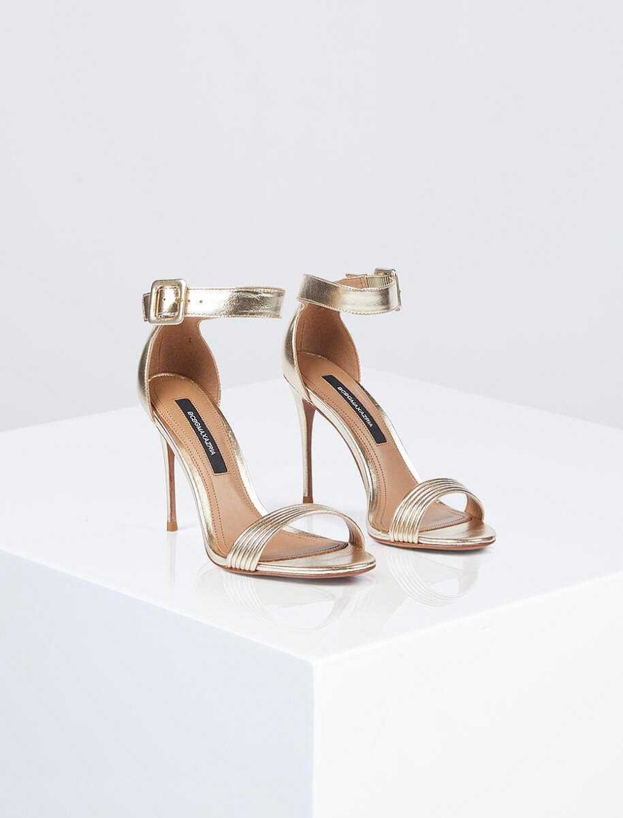 BCBG MAX AZRIA Metallic Heel Shoes With Adjustable Strap Shoes