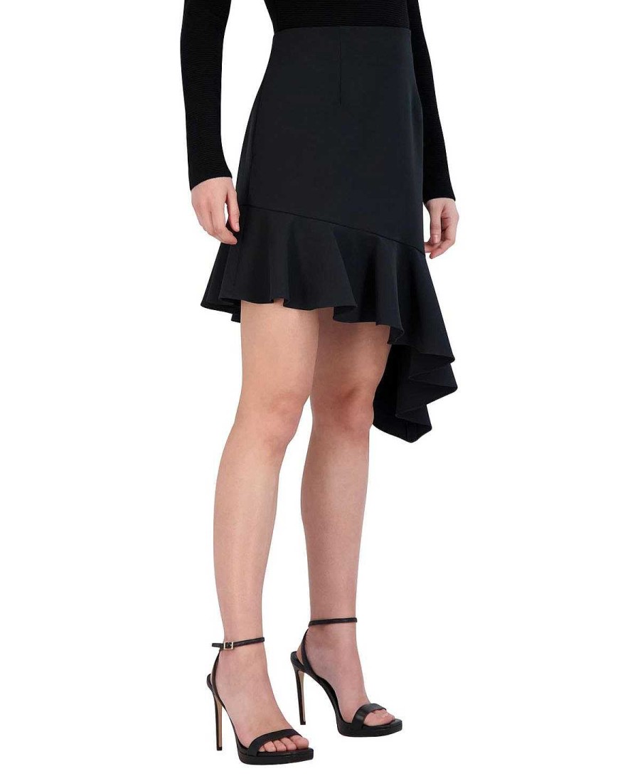 BCBG MAX AZRIA Asimetfal Fail Asymetric Fail With Volanteric Skirts