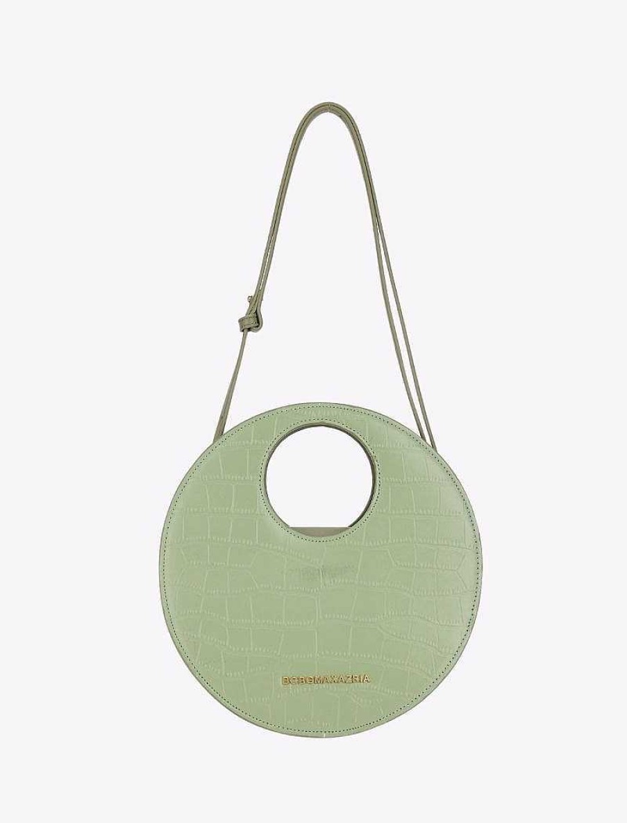 BCBG MAX AZRIA Circular Geometric Satchel Pocket Pockets