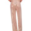 BCBG MAX AZRIA Pantalon Pierna Ancha De Lentejuelas Pantalones