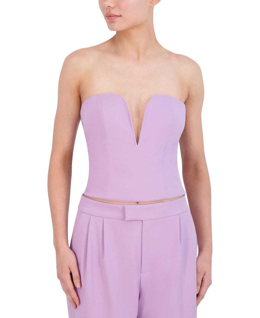 BCBG MAX AZRIA Strapless Bustier Top Tops