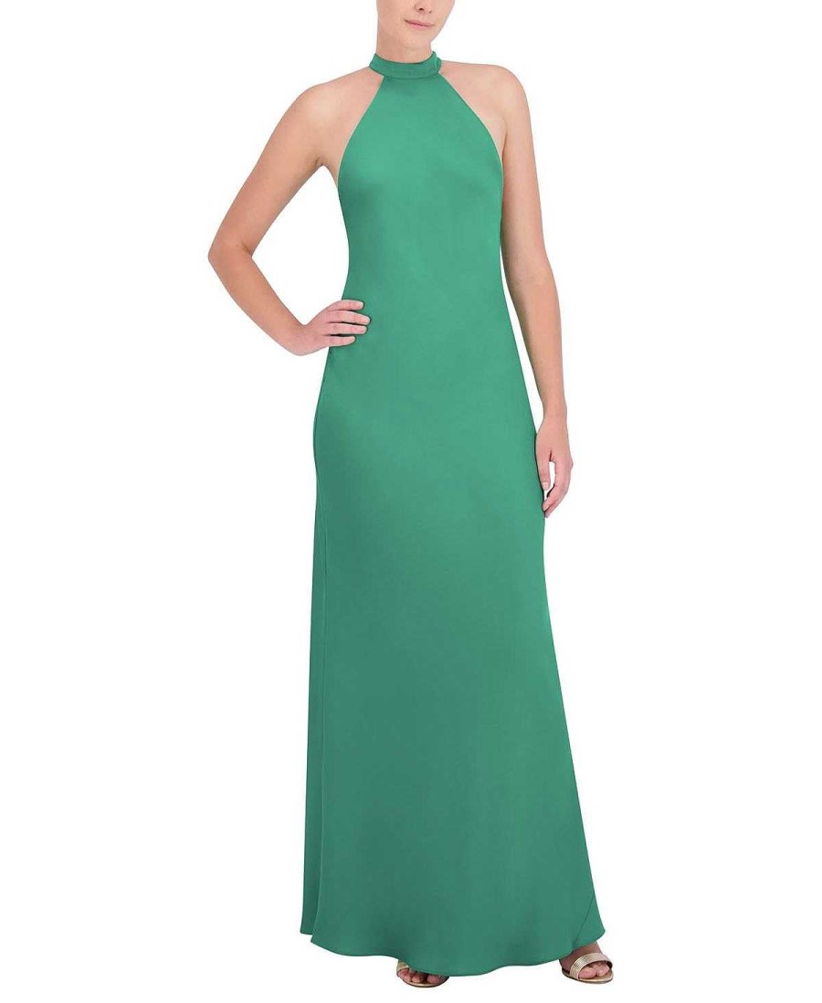 BCBG MAX AZRIA Wide Halter Dress With Lazo Night