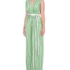 BCBG MAX AZRIA Cotton Stripes Printed Jumpsuit Jumpsuits Rompers