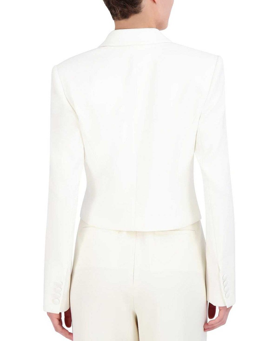 BCBG MAX AZRIA Crop Blazer With Solapa Outerwear