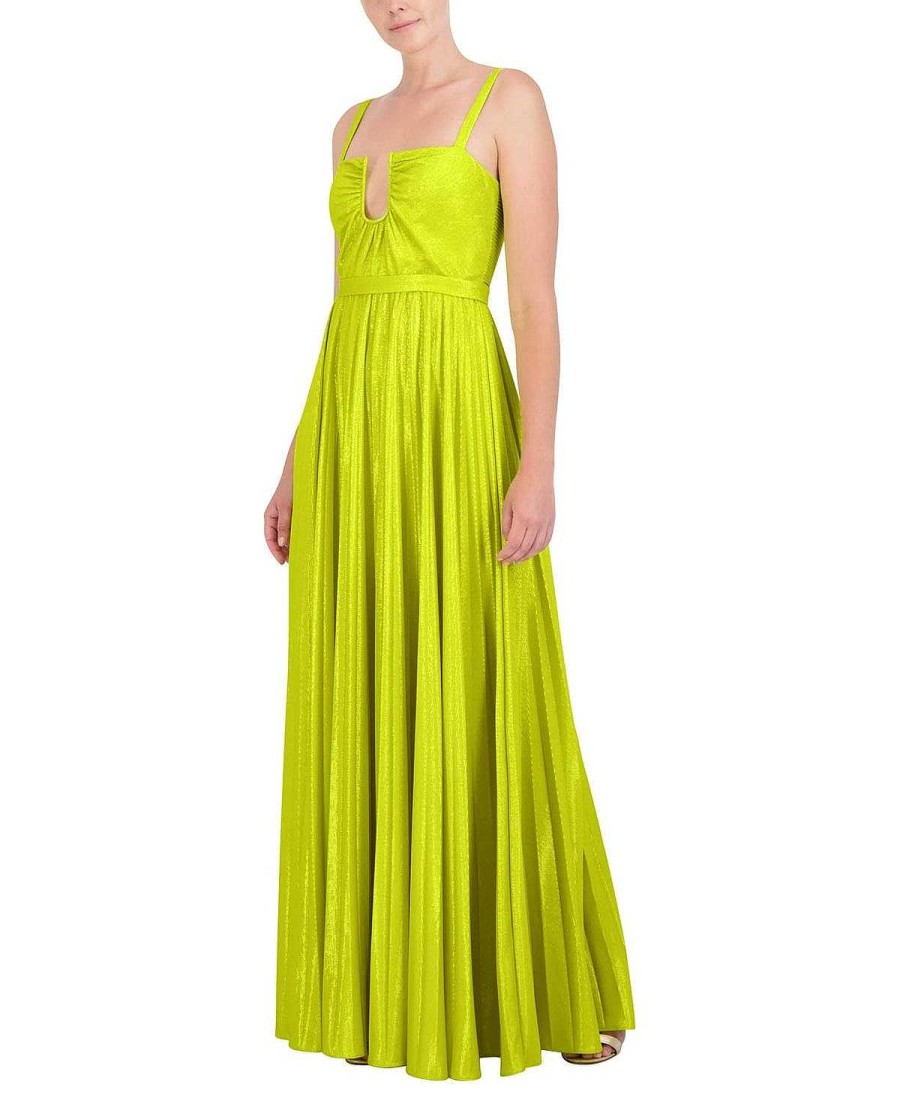 BCBG MAX AZRIA Metallic Pleased Wide Evening Dress Night