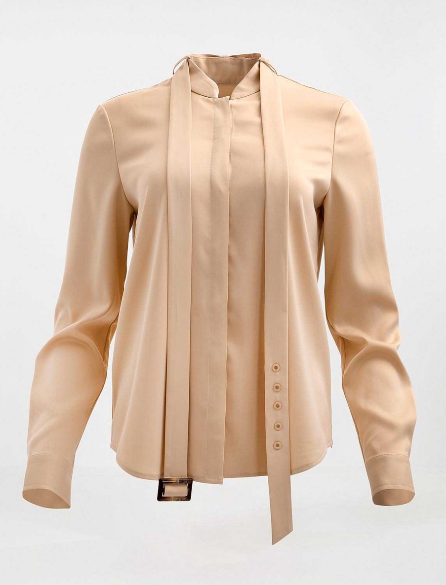 BCBG MAX AZRIA Lazada Satina Shirt Blouse Tops