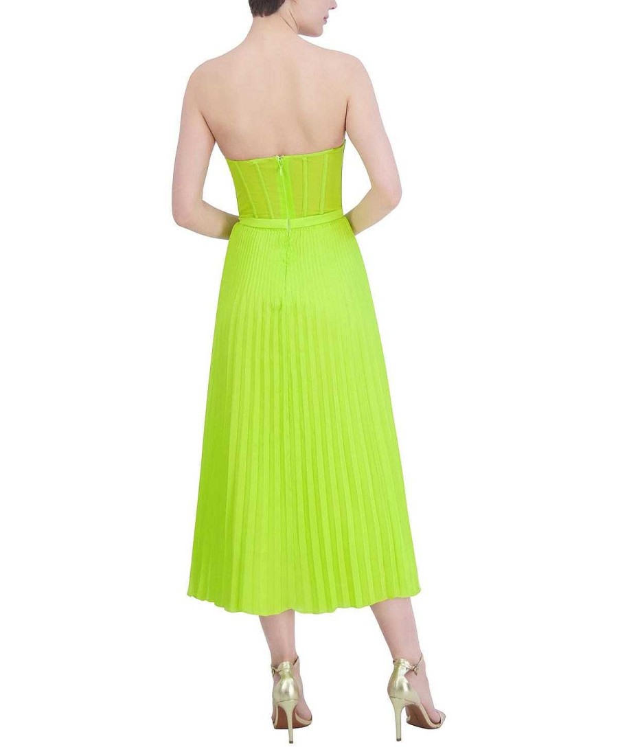 BCBG MAX AZRIA Pleated Dress With Bustier Cocktail