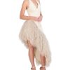 BCBG MAX AZRIA Asymmetric High And Low Feather Dress Night