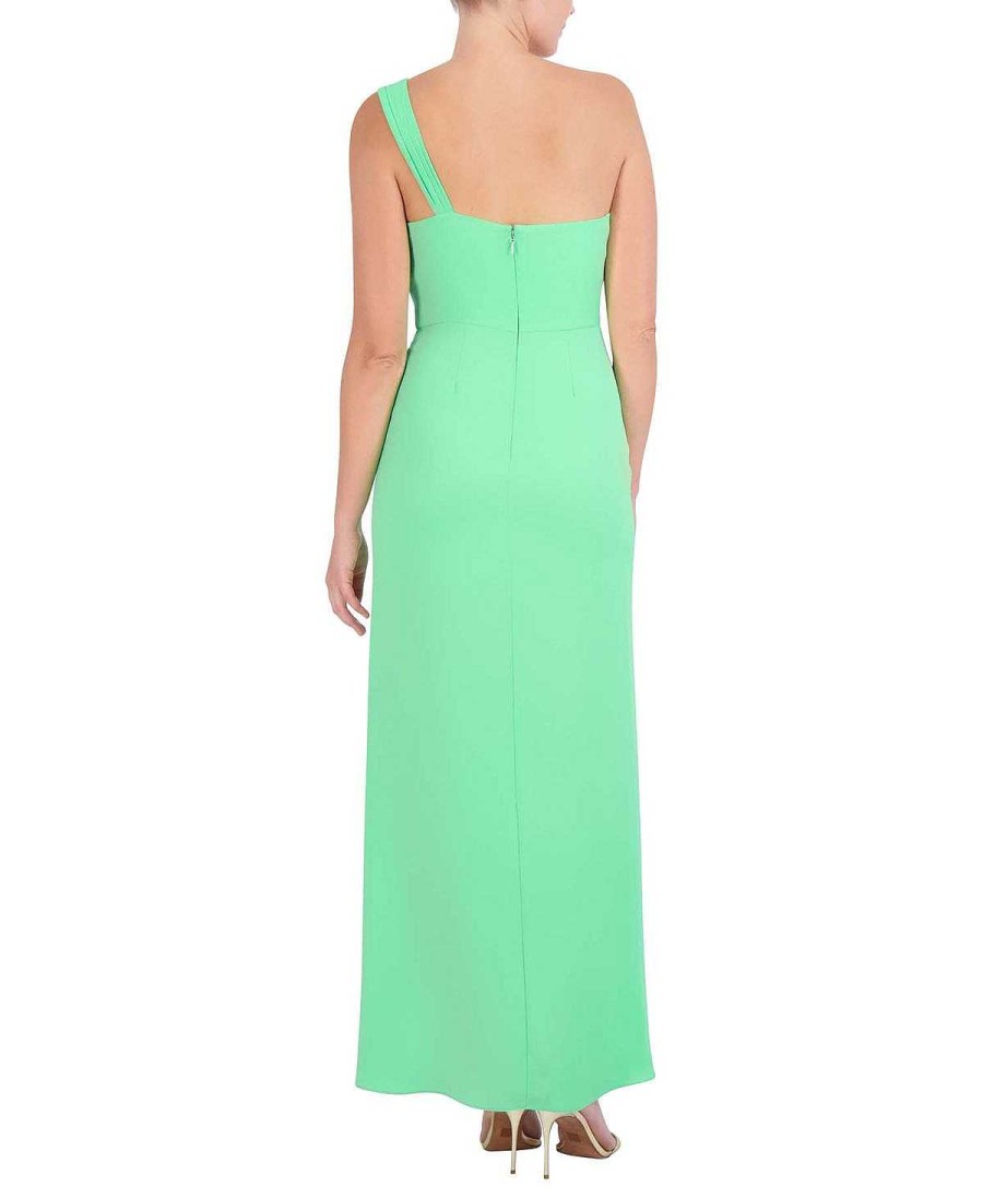 BCBG MAX AZRIA Wide Asymmetric Dress Pliegues Falda Tulipan Night