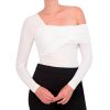 BCBG MAX AZRIA Wide Sleeve Asymmetric Blouse Tops