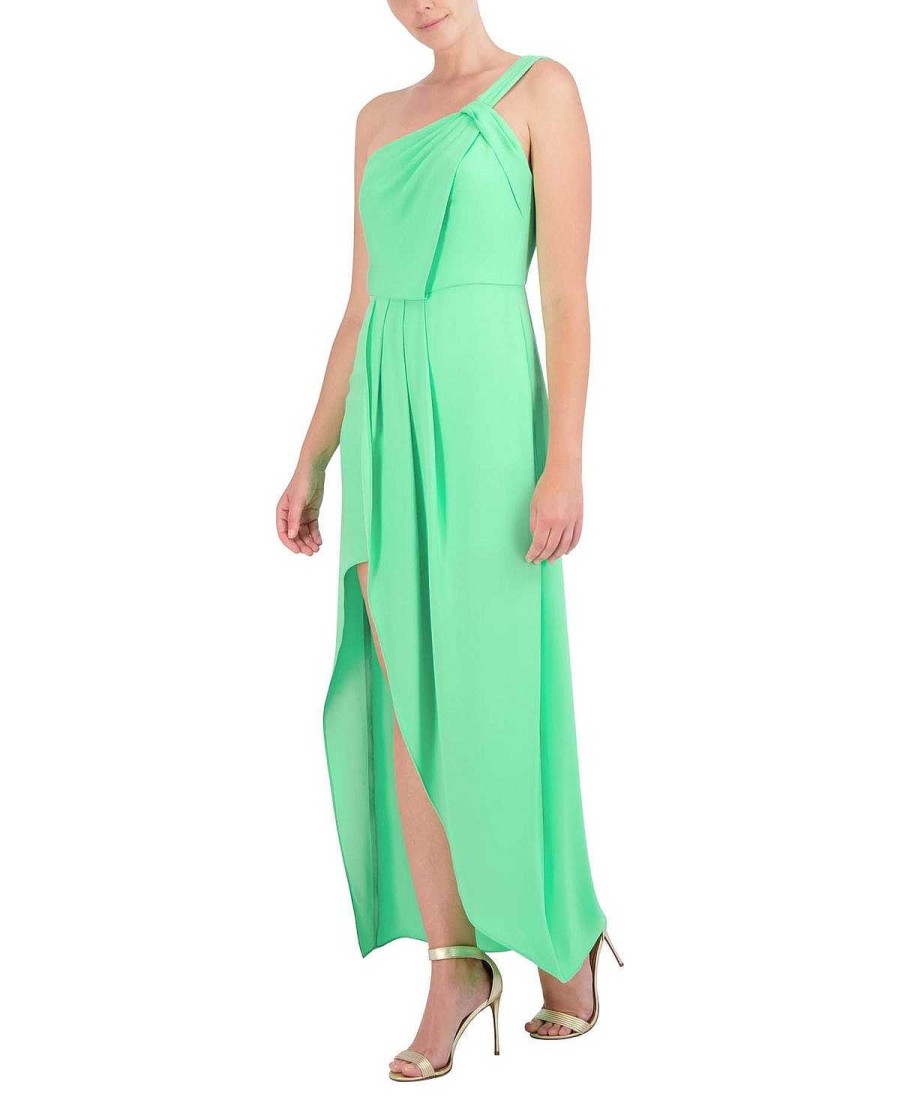 BCBG MAX AZRIA Wide Asymmetric Dress Pliegues Falda Tulipan Night