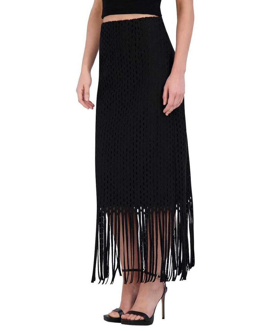 BCBG MAX AZRIA Crochet Midi Falla With Flecks Skirts