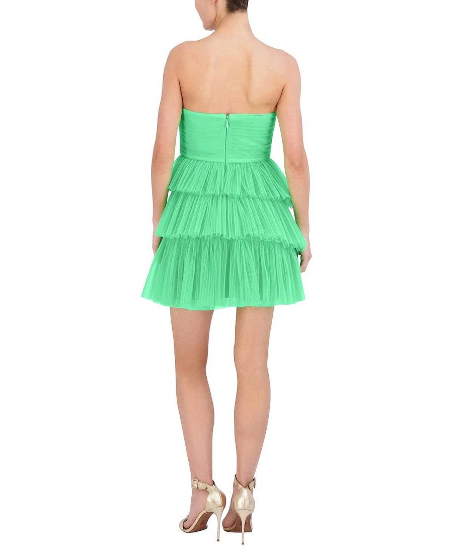 BCBG MAX AZRIA Pleated Tul Short Dress Night