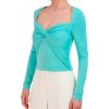 BCBG MAX AZRIA Wide Sleeve Drapeed Effect Blouse Tops