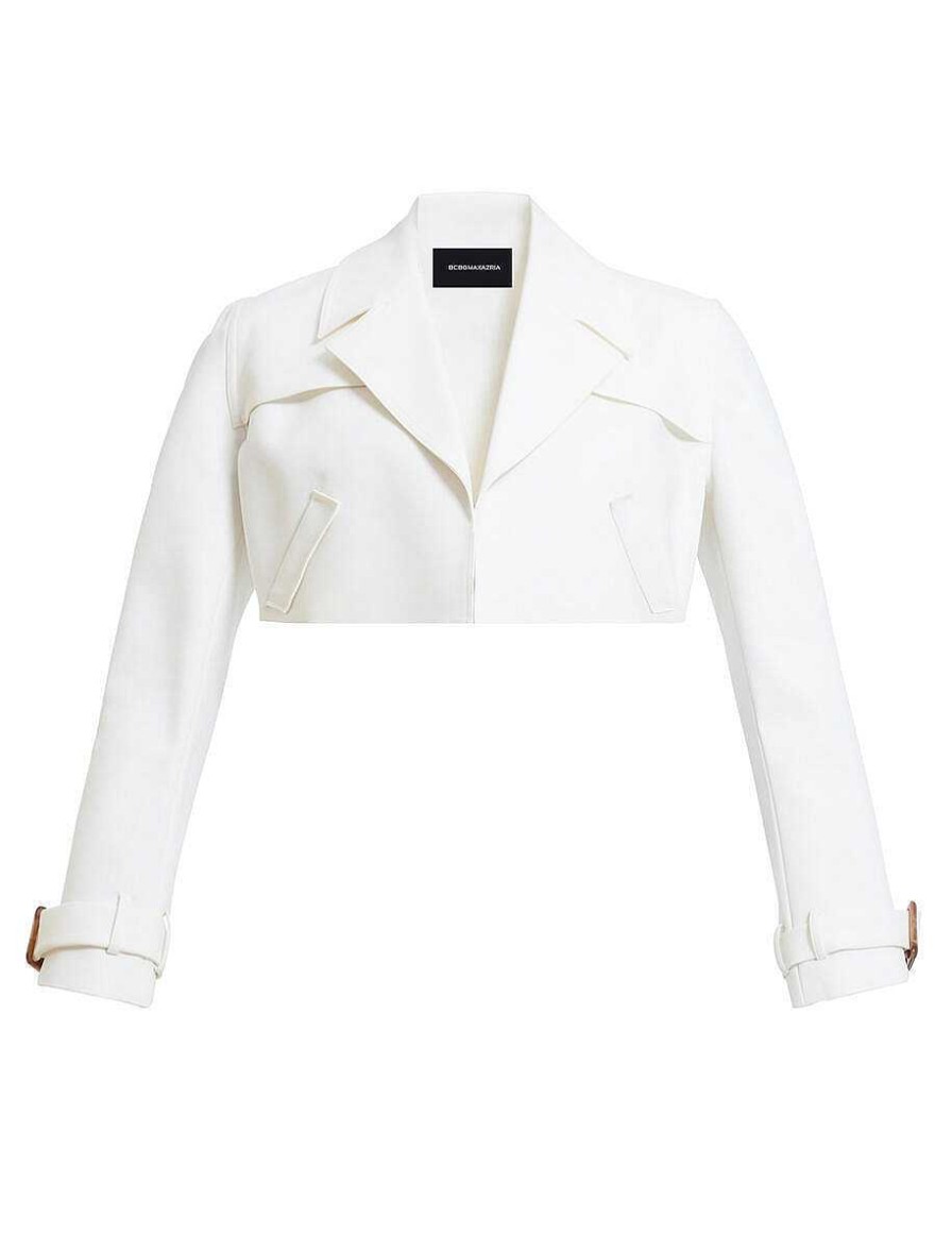 BCBG MAX AZRIA Cropped Straight Jacket Outerwear